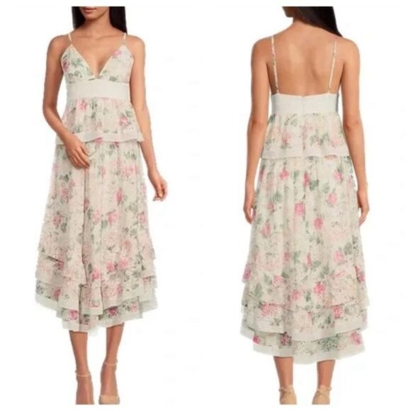 NWT Gianni Bini Midori Floral Print Chiffon Dress, size 12 - Picture 15 of 15